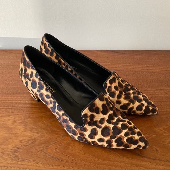 Nine West leopard print calf hair low heels - Picture 2 of 6